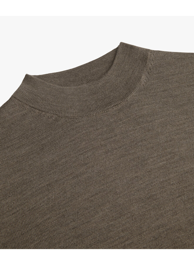 PPXJ30028H Profuomo pullover mock neck brown