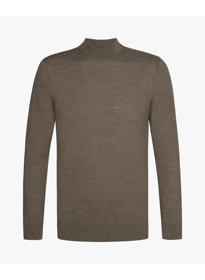 PPXJ30028H Profuomo pullover mock neck brown