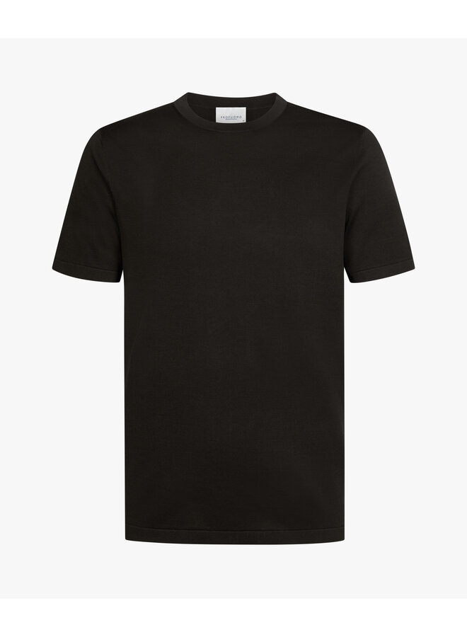 PPXT30005D Profuomo t-shirt crew neck short sleeve dark brown