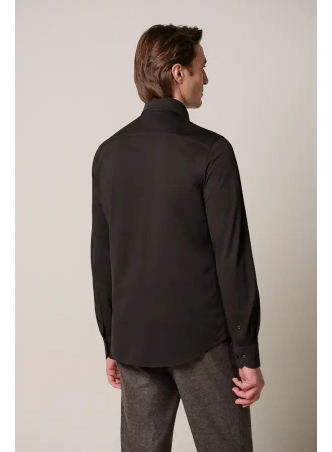 PPXH30021F Profuomo shirt x-cutaway sf dark brown