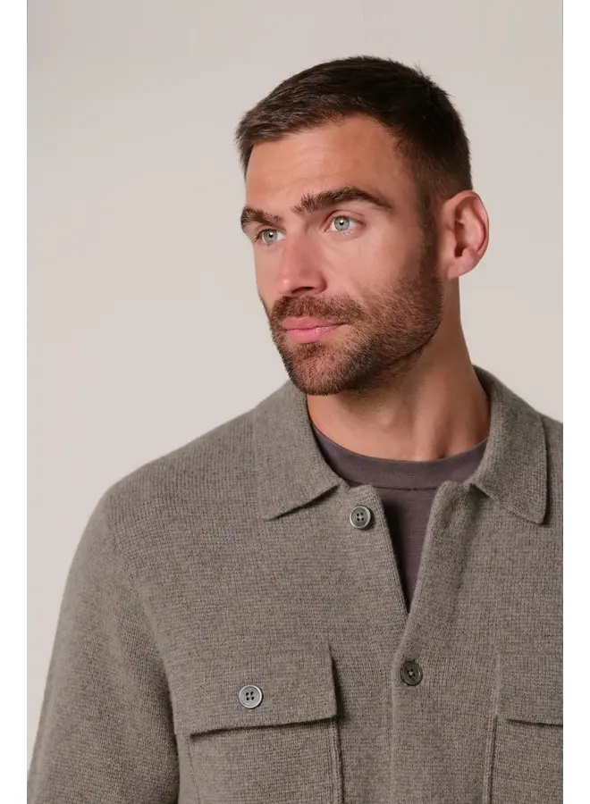 PPXF30006D Profuomo overshirt full button purple