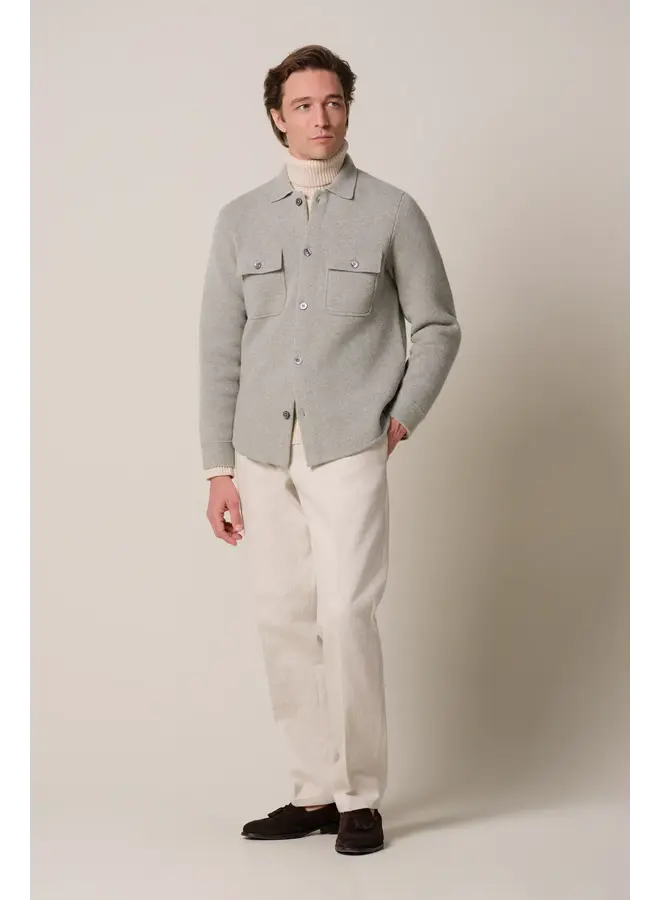 PPXF30006B Profuomo overshirt full button grey