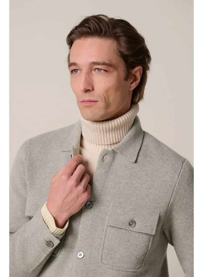 PPXF30006B Profuomo overshirt full button grey