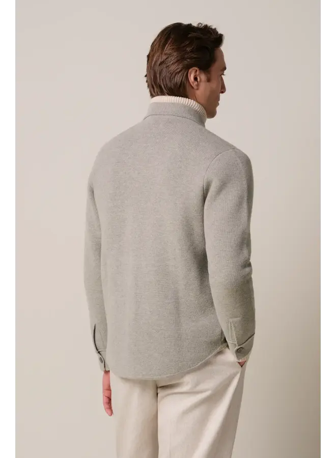 PPXF30006B Profuomo overshirt full button grey