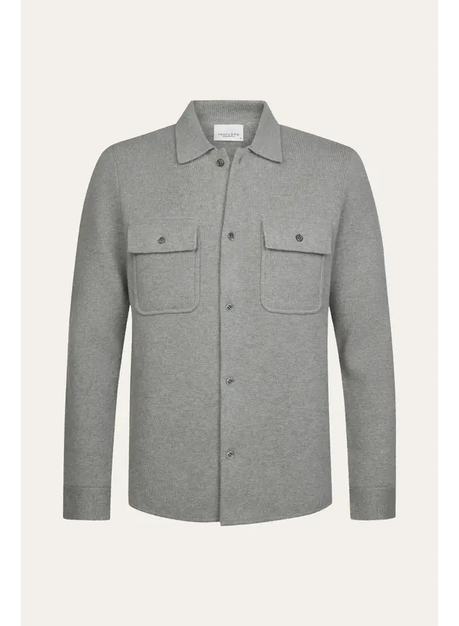 PPXF30006B Profuomo overshirt full button grey