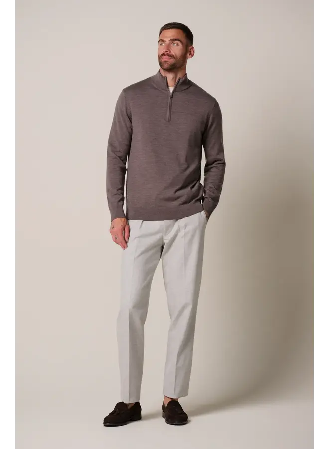 PPXJ30025F Profuomo pullover half zip aubergine