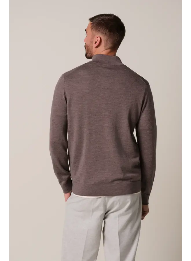 PPXJ30025F Profuomo pullover half zip aubergine