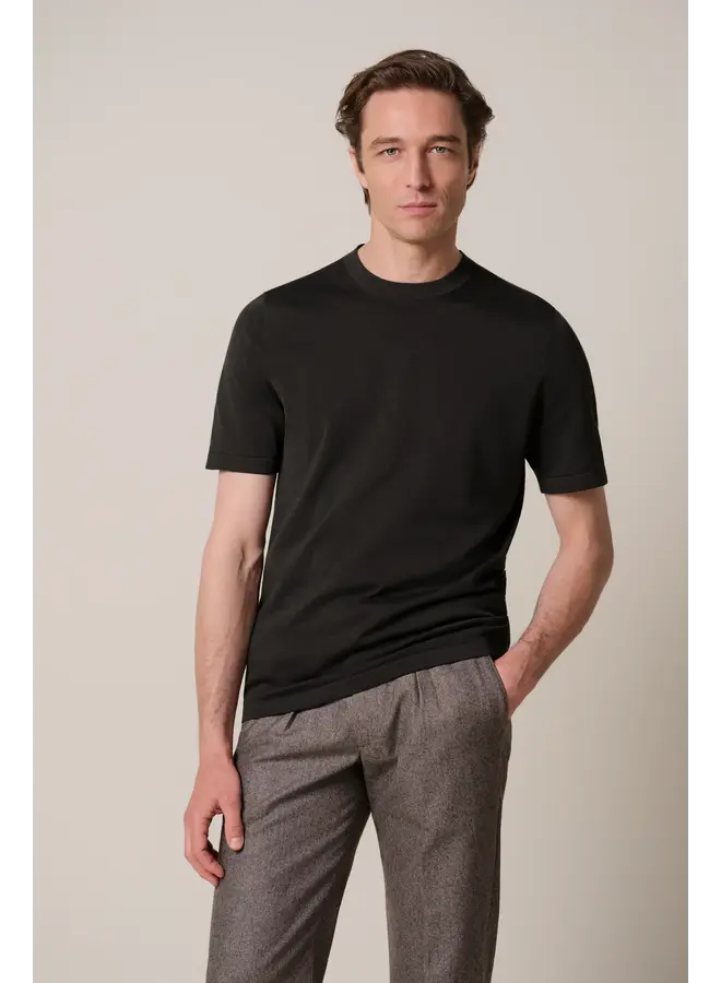 PPXT30005D Profuomo t-shirt crew neck short sleeve dark brown