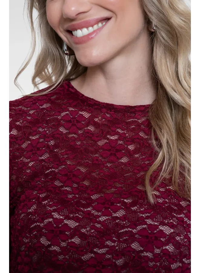 62586-14 470 Geisha Top lace bordeaux