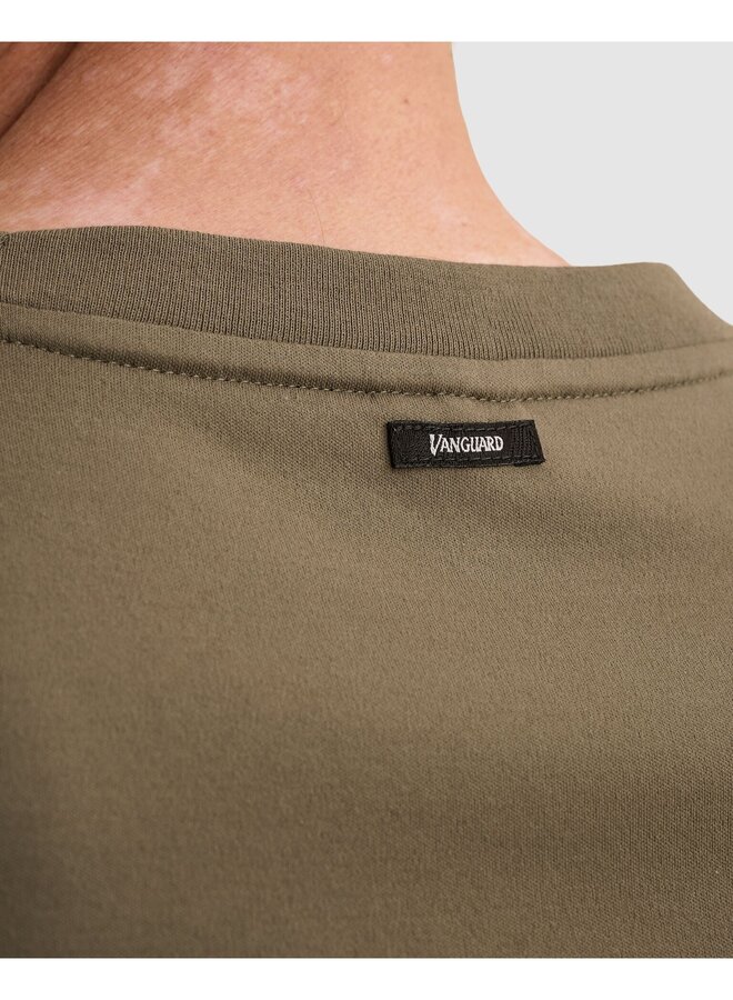 VTSS2608552 6495 Vanguard Short sleeve r-neck mercerised interlock Mulled Basil