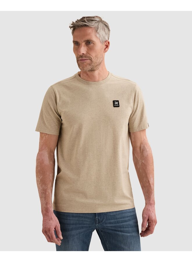 VTSS2608551 7074 Vanguard Short sleeve r-neck cotton elastan jersey melange Silver Lining