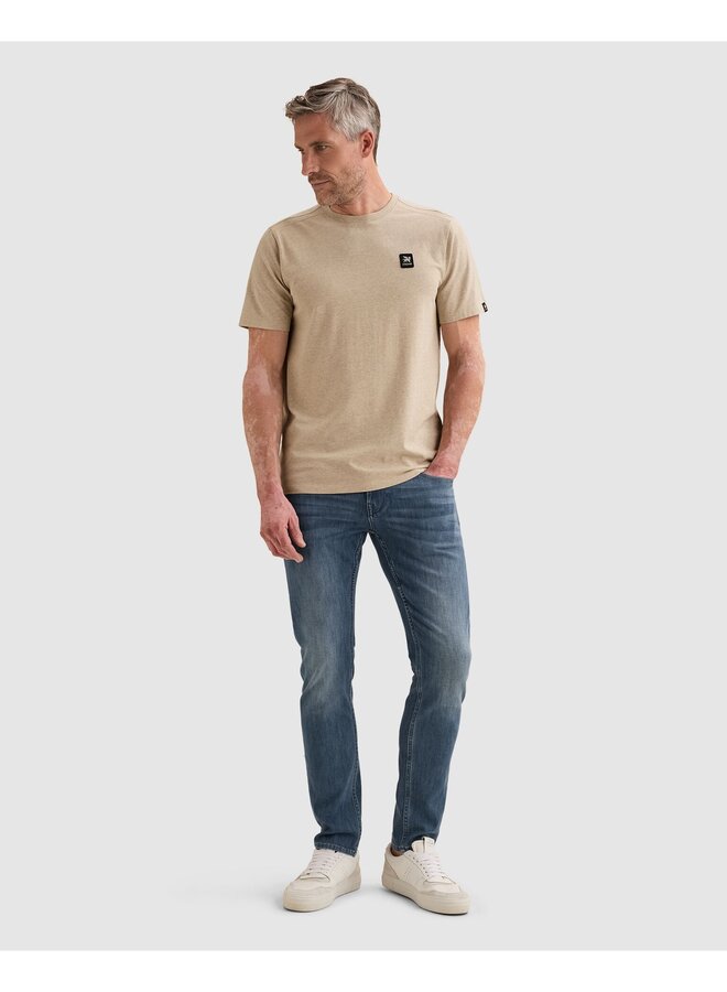 VTSS2608551 7074 Vanguard Short sleeve r-neck cotton elastan jersey melange Silver Lining