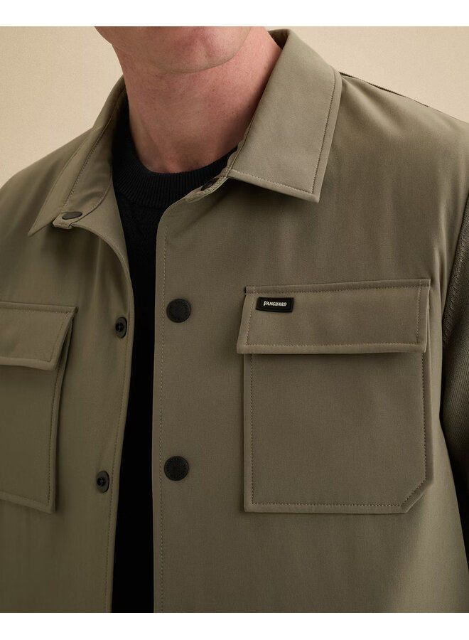 VKC2608356 6495 Vanguard Button jacket cotton modal Mulled Basil