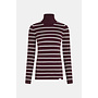 W26B435 351-83m Penn en Ink Jumper stripe aubergine grey mel.