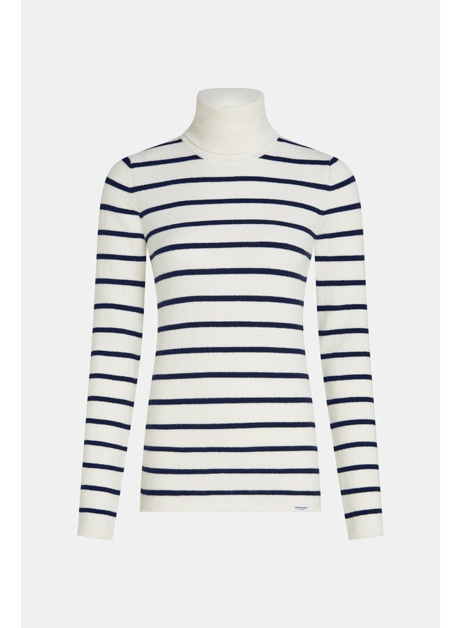 W26B435 5-655 Penn & Ink Jumper stripe ecru TABAC