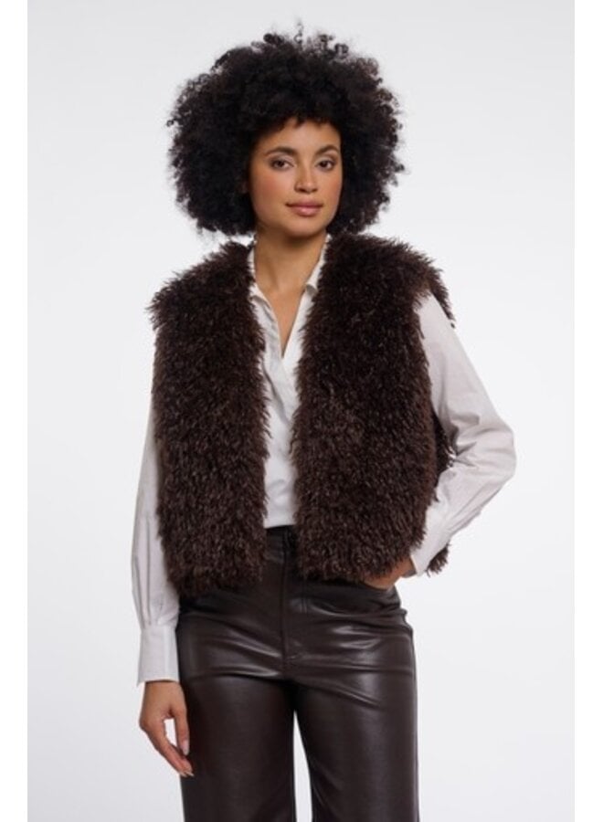 Sensy.7002612 Rino en Pelle Waistcoat Coffee roast