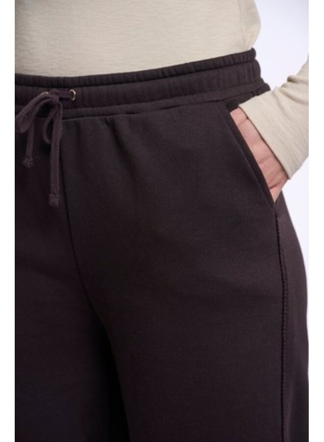 Lika Regular.7002612 Rino en Pelle Regular length wide leg pants Coffee roast