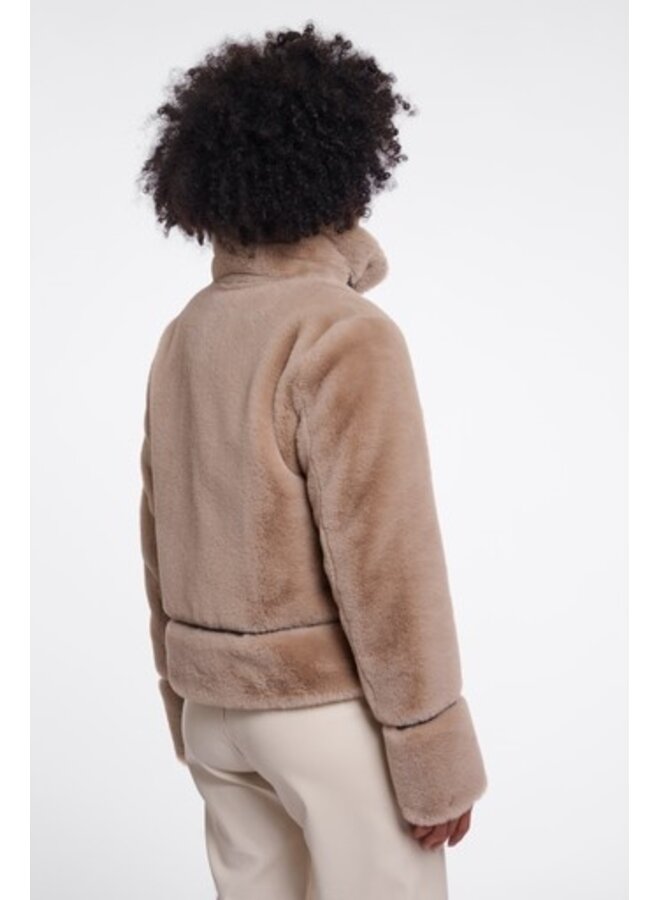 Lambra.7002612 Rino en Pelle Short faux fur jacket Oat