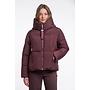 Joni.7002612 Rino en Pelle Padded jacket with detachable collar Fudge cloak