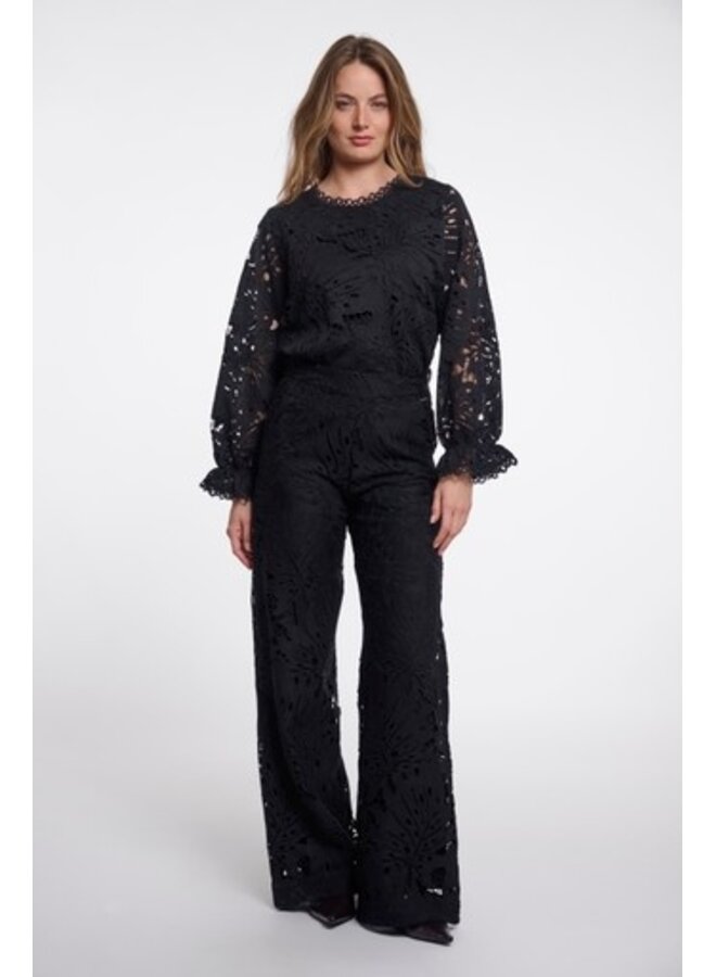 Naomi Regular.7002611 Rino en Pelle Regular length straight leg pants Black