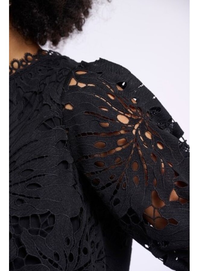 Chantalle.7002611 Rino en Pelle Short balloon sleeve top Black
