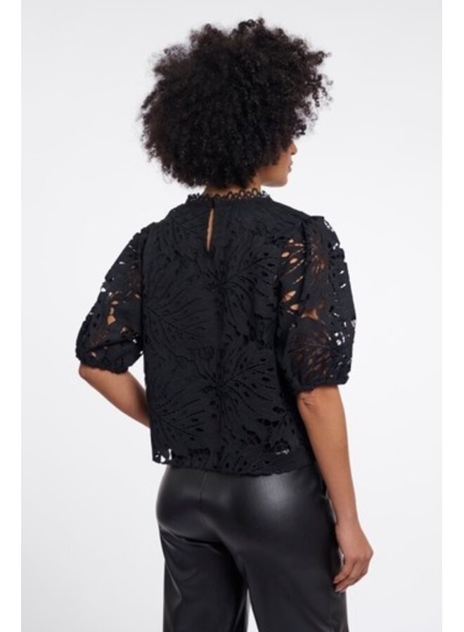 Chantalle.7002611 Rino en Pelle Short balloon sleeve top Black