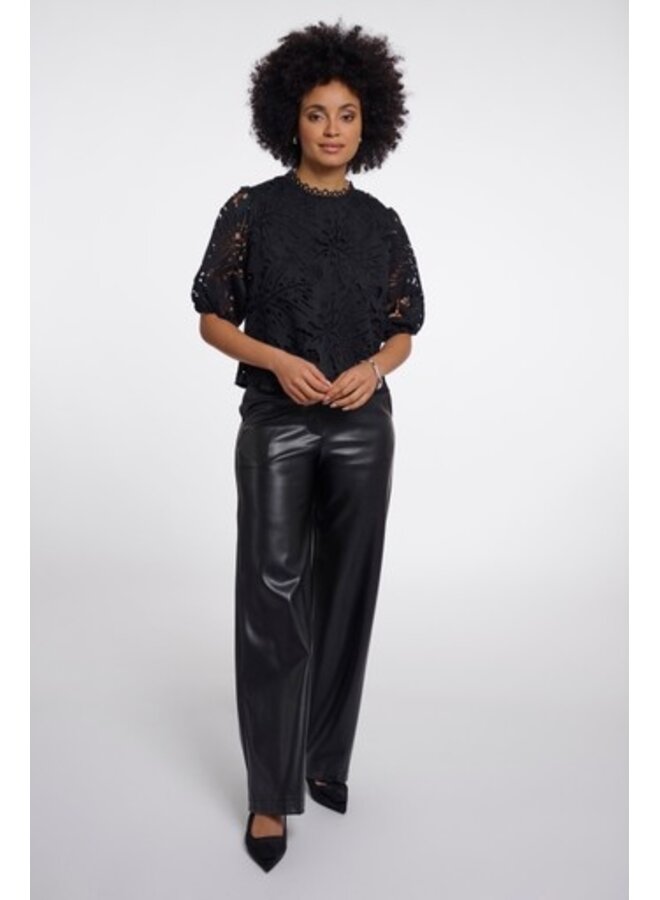 Chantalle.7002611 Rino en Pelle Short balloon sleeve top Black