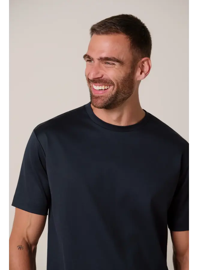 PPXT30002A Profuomo Navy Pima katoen T-shirt
