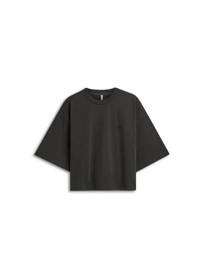 3s5332-30799 754 Summum Tee Heavy jersey Dark chocolate