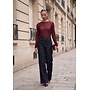 176020 278 MosMosh MMLoretta Mono Mesh Blouse Port Royale