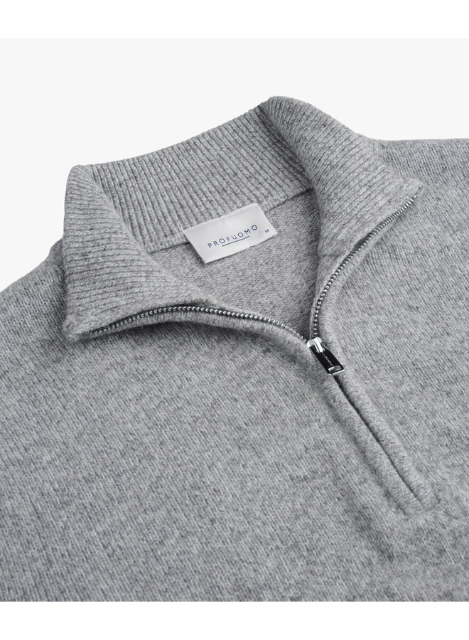 PPXJ30047C Profuomo pullover half zip grey