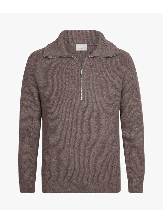 PPXJ30058I Profuomo pullover half zip aubergine