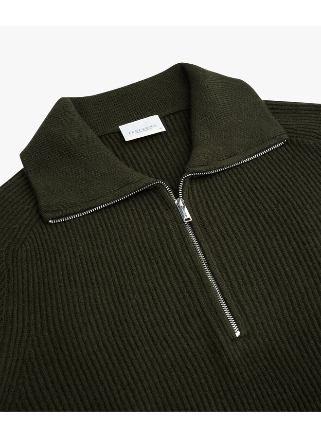 PPXJ30058E Profuomo pullover half zip dark green