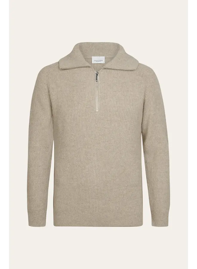 PPXJ30058G Profuomo pullover half zip beige