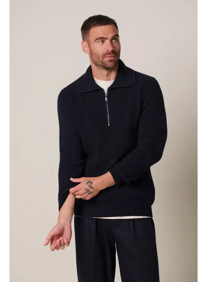 PPXJ30058A Profuomo pullover half zip navy