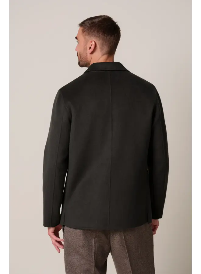 PPXF30011H Profuomo overshirt wo basic dark brown