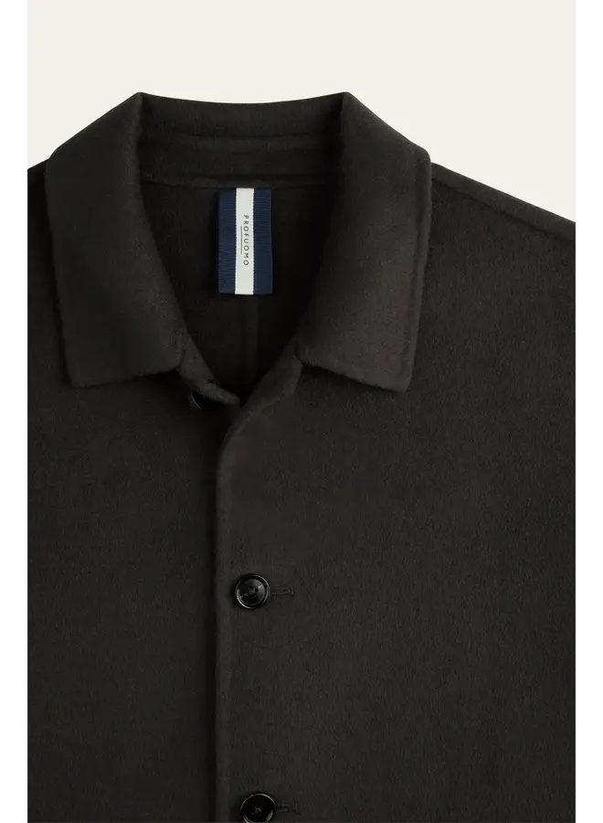 PPXF30011H Profuomo overshirt wo basic dark brown