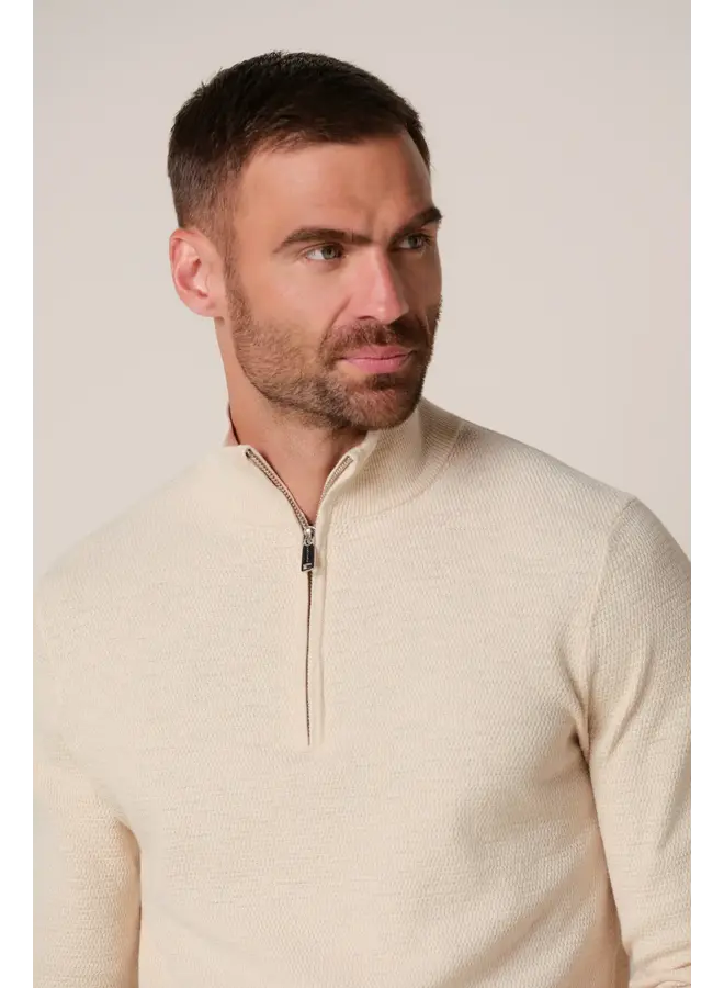 PPXJ30023E Profuomo pullover half zip off white