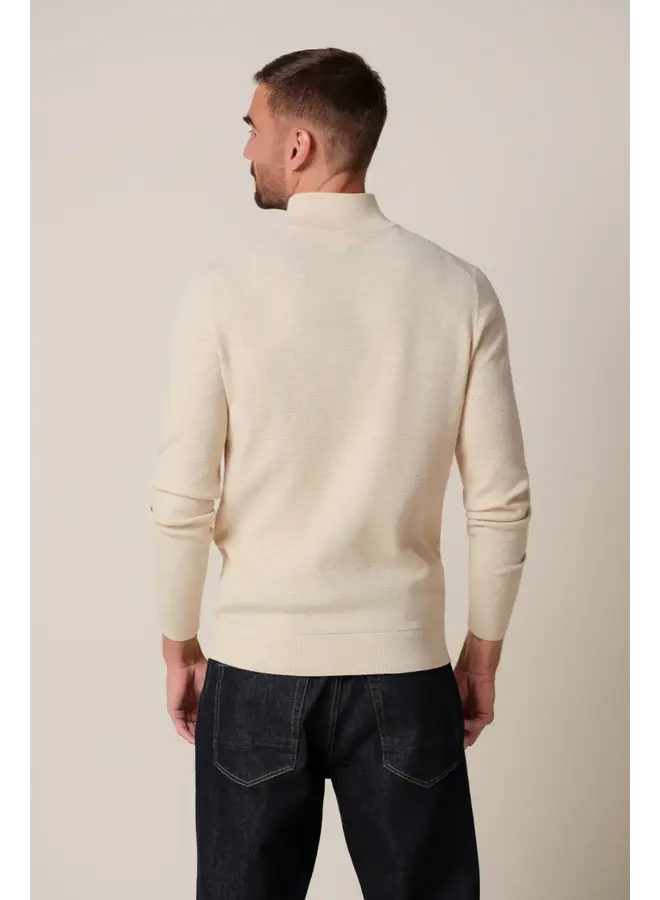 PPXJ30023E Profuomo pullover half zip off white