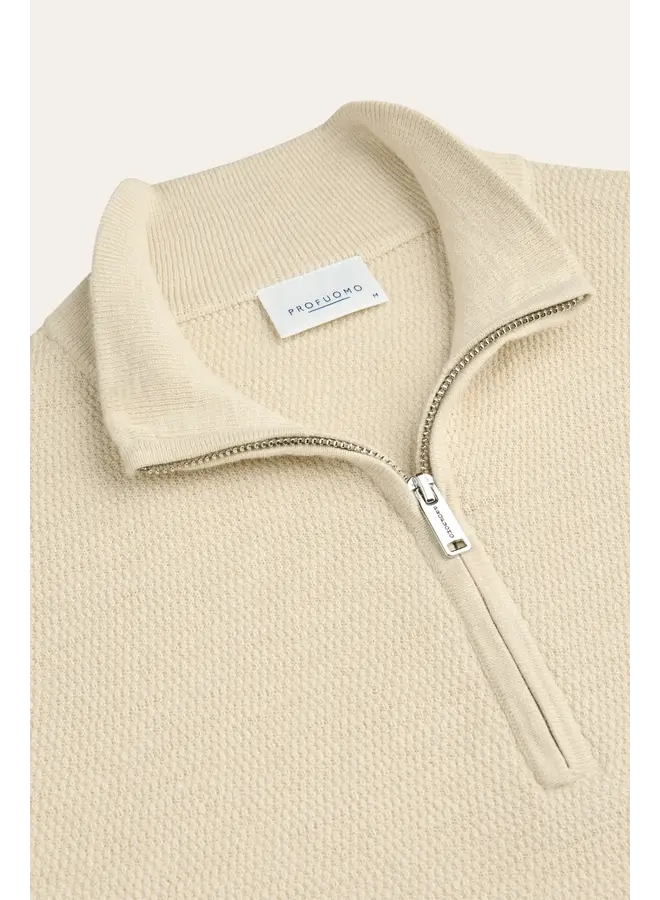 PPXJ30023E Profuomo pullover half zip off white