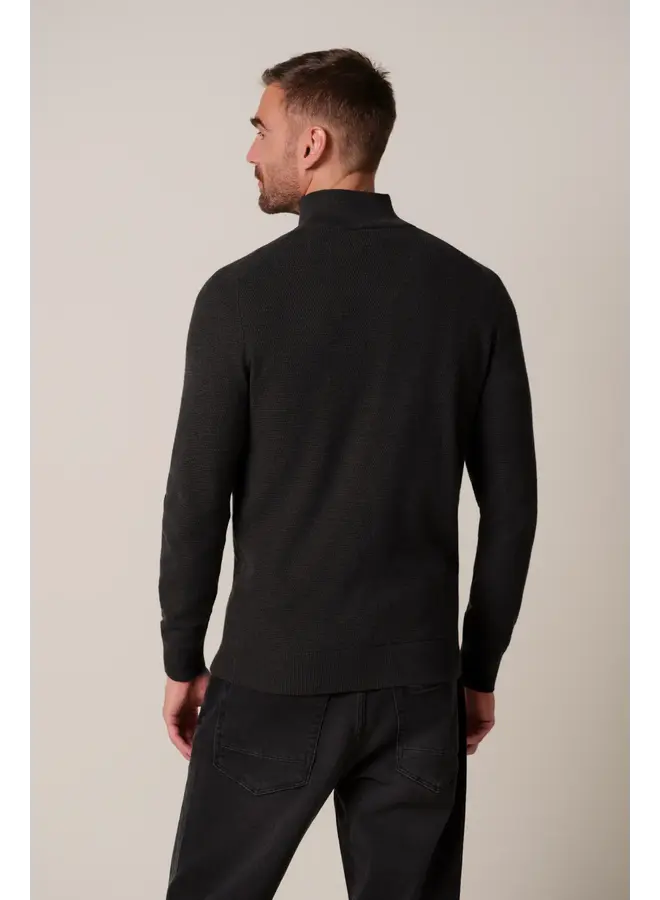 PPXJ30023D Profuomo pullover half zip dark brown