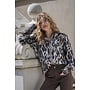 63713-20 675 Geisha blouse navy/brown