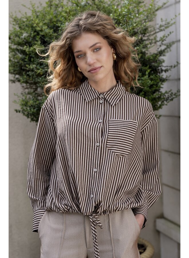 63711-20 775 Geisha blouse brown/sand