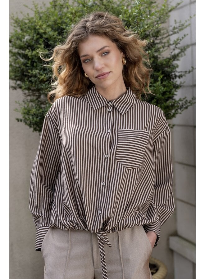 63711-20 775 Geisha blouse brown/sand