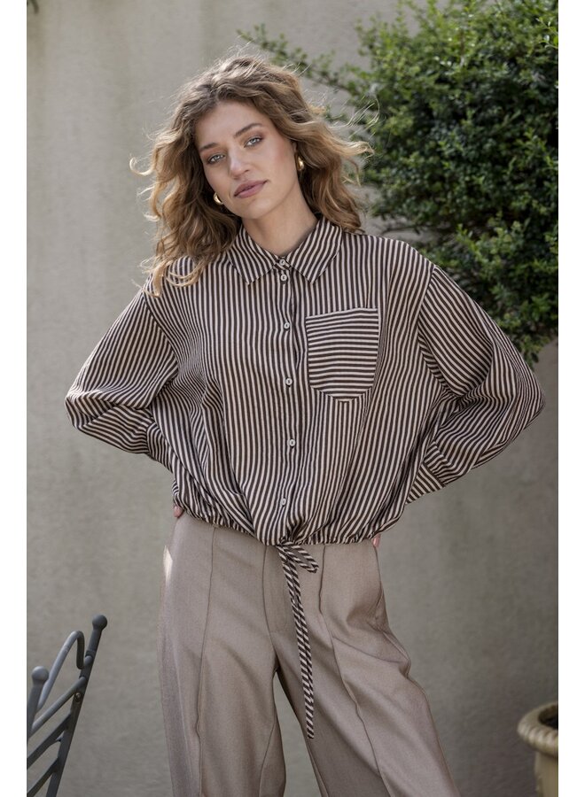 63711-20 775 Geisha blouse brown/sand