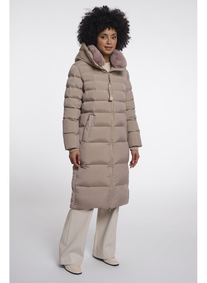 Hudson.7002612 Rino & Pelle Padded coat with detachable collar Mocha latte