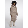 Hudson.7002612 Rino en Pelle Padded coat with detachable collar Mocha latte