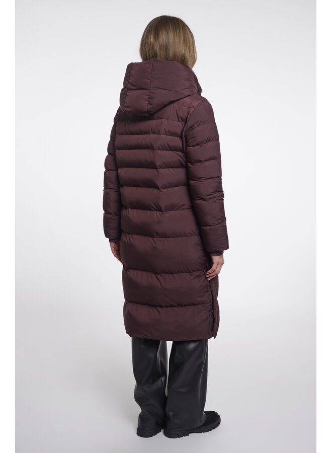 Hudson.7002612 Rino en Pelle Padded coat with detachable collar Fudge cloak