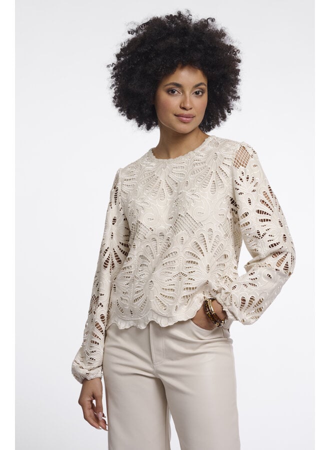 Jaike.7002611 Rino & Pelle Long balloon sleeve blouse Birch