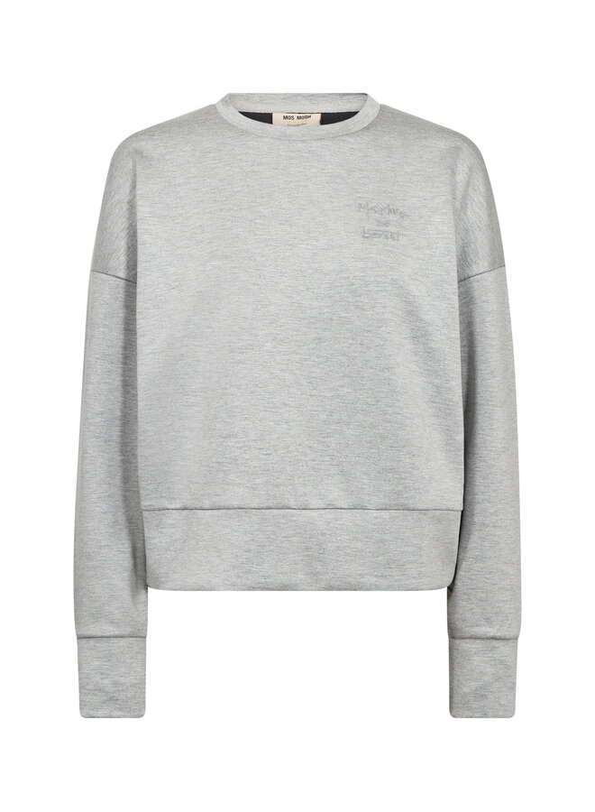 180650 919 MosMosh MMBernat O-LS Sweatshirt Grey Melange